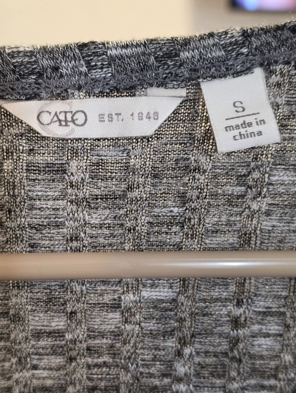 Cato  Open-Front Ribbed Cardigan Sweater - Gray - Picture 2 of 4